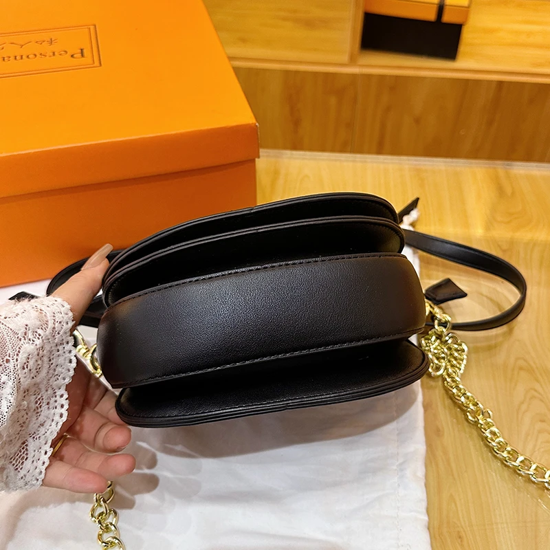 Bolso de hombro para mujer hecho de cuero genuino, creación de diseñadores famosos, elegante bolso cruzado diario