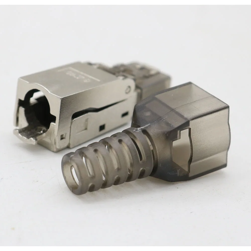 Cat8 Cat.6A Cat7 RJ45 التوصيل محمية يموت الصب المعادن سهلة المجال إنهاء إيثرنت محول لوحة التوصيلات موصل 2/10/20/50 قطعة