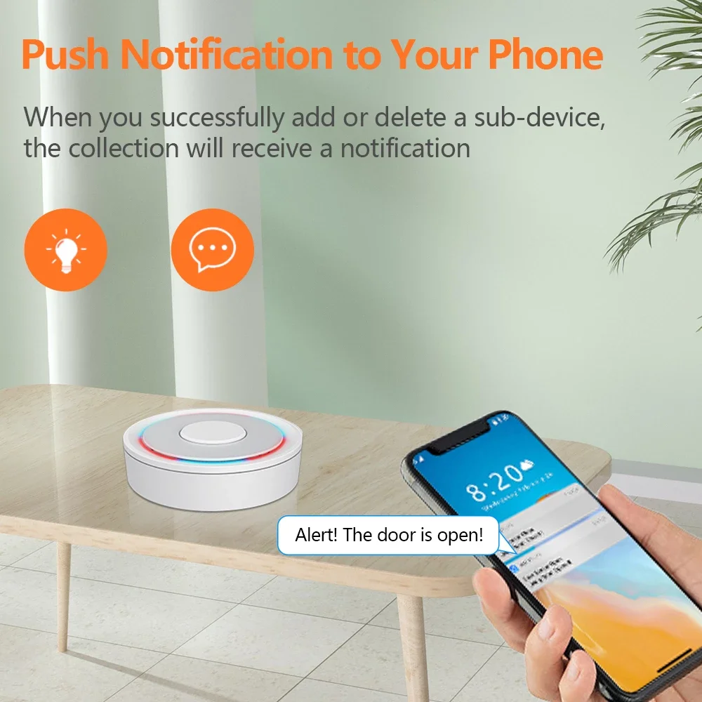 Hub de enlace inalámbrico multimodo con cable Tuya Smart Home ZigBee 3,0, Control por voz para Alexa y Google