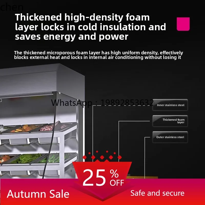 

Malatang display cabinet frozen, side dishes refrigerated and fresh-keeping, a la carte commercial string incense equipment
