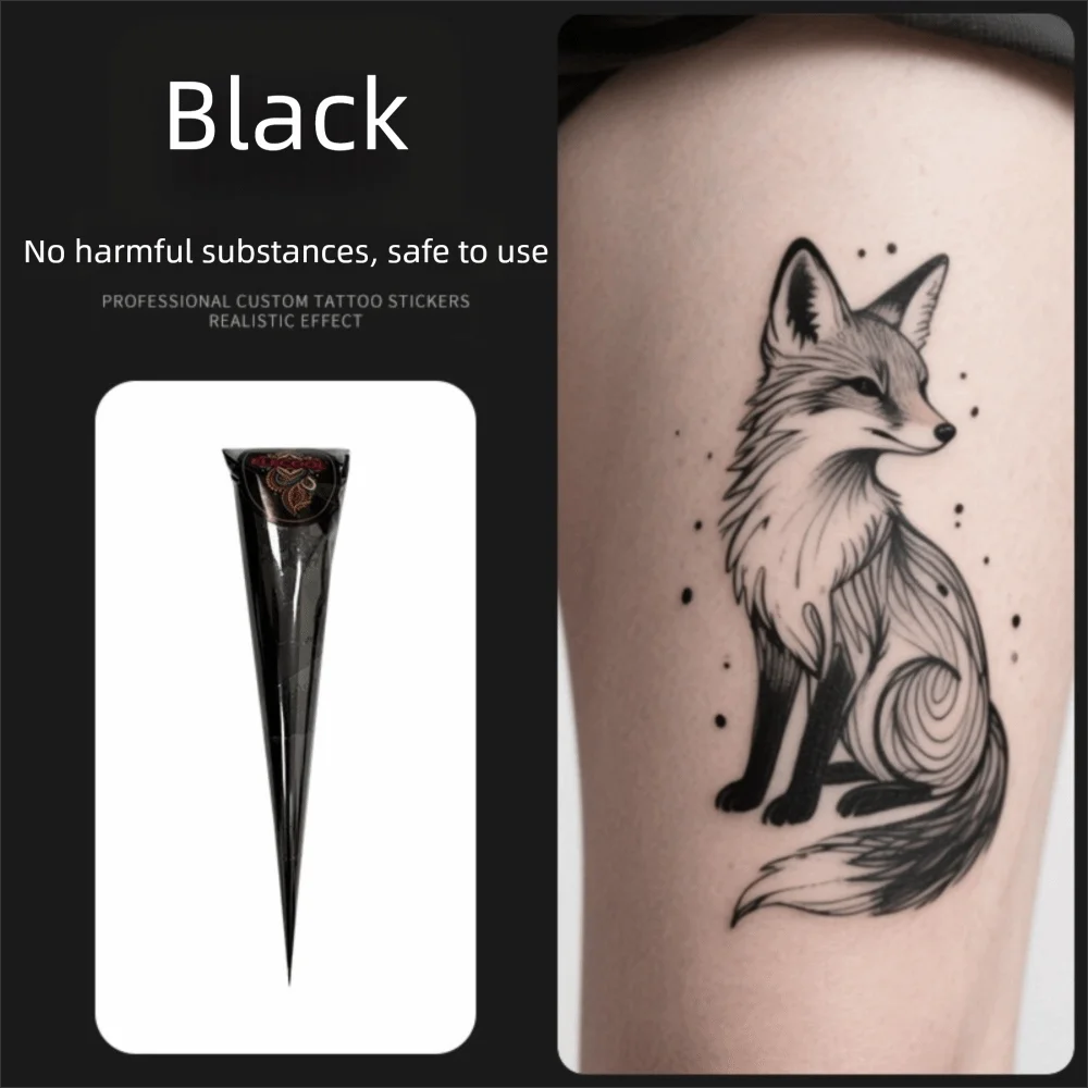 Easy-To-Use Henna Tattoo Cream Semi-permanent Temporary Henna Paste Cone Black Brown Temporary Tattoo Paste Temporary Tattoo