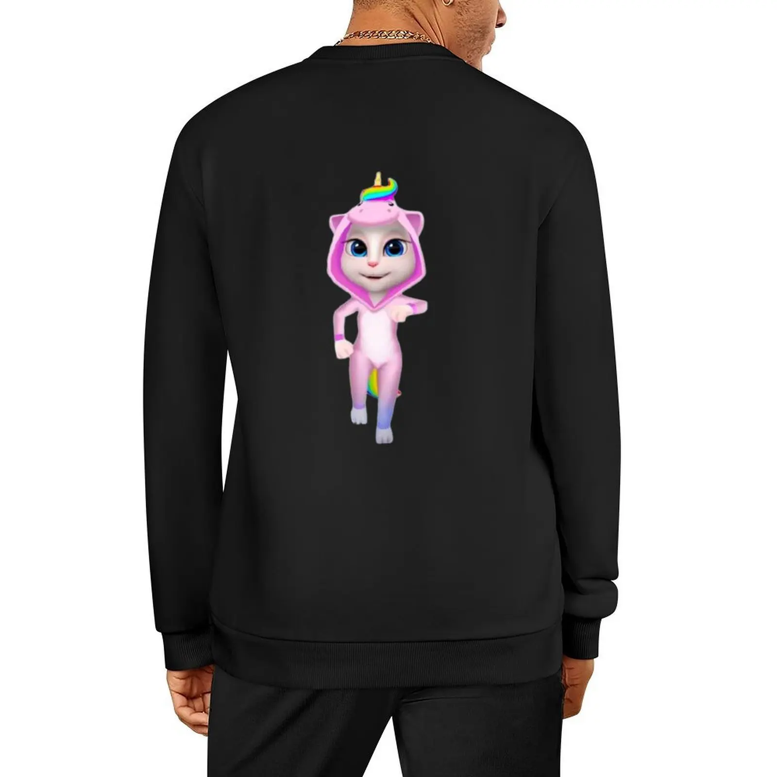 

talking angela character from talking tom and friends Pullover blouse korean autumn clothes sweatshirts