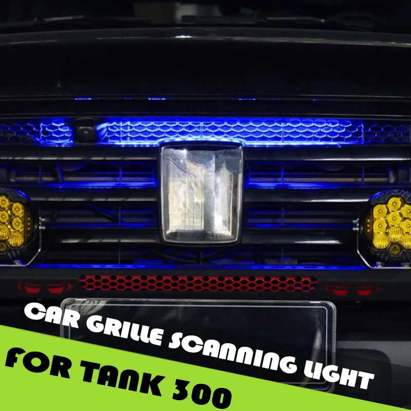 

Auto Grille Scanning Light RGB Breathing Light Bar Fit for Tank 300 Car Grille Breathing Atmosphere Light Exterior Upgrade Parts