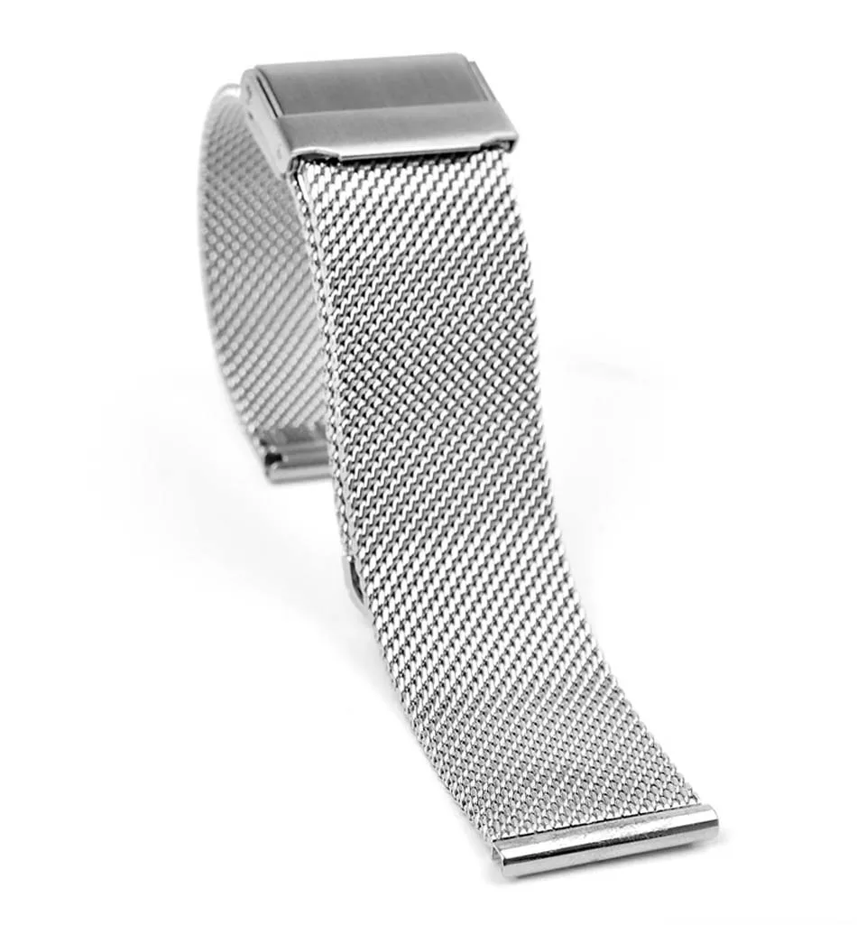 Milanese Uhrenarmband 12mm 14mm 16mm 18mm 20mm 22mm 24mm Universal Edelstahl Metall Uhrenarmband Armband Schwarz Roségold – Detail 6