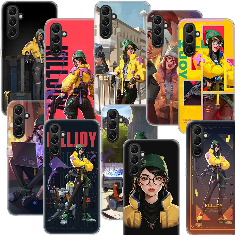 Valorant Killjoy Phone Case Samsung Galaxy A70 A50 A40 A30 A20E M30S M31 M21 M12 J8 J6 J4 M32 M52 M51 A90 A80 A20S M11 A10S Capa