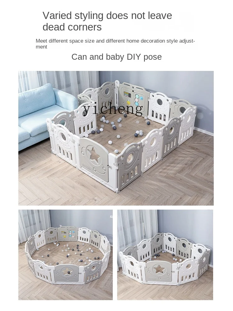 Tqh Kinderspiel zaun Baby Indoor Home Krabbel matte Boden Kleinkind Sicherheits zaun Paradies