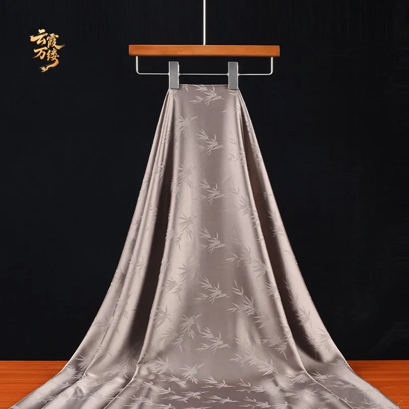 New Chinese-style imitation acetic acid silk satin jacquard fabric is soft and skin-friendly for outerwear dress clothing