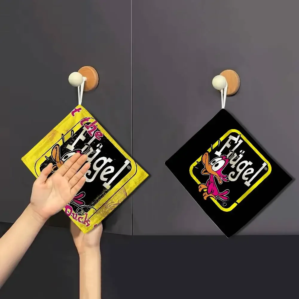 Flugels Drinking Polyester Cotton Hanging Kitchen Towel, Skin Friendly Hand Wiping Towel For Hotel Cafe Household