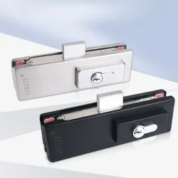 Frameless Glass Door, Ground Lock, Spring Lock Clip, Matte Black Painted Floor Latch, Lower Clip Lock, Hardware Accessories