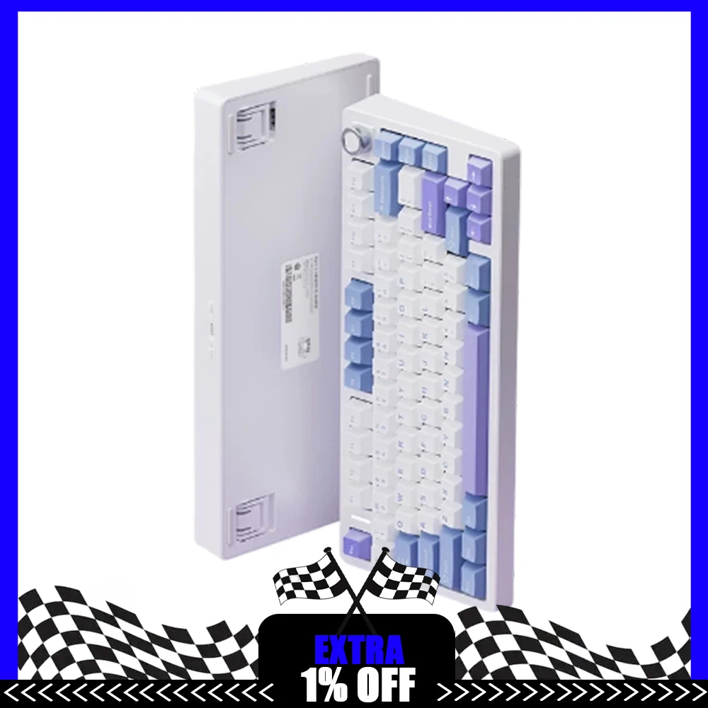 VGN N75 V2 Wireless Keyboard Full key Hot Plug E-sports Keyboard 8000mAh Large Battery Capacity Gasket Structure Pc Accessories