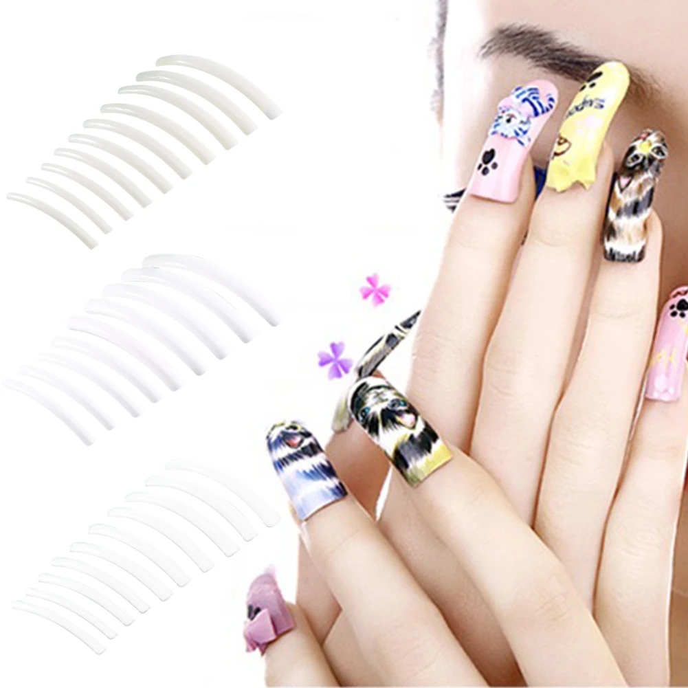 Salon Long False Nail Art Tips 10Pcs Extra Long Half Cover False Nail Art Design Salon Tips Manicure Decoration Tool