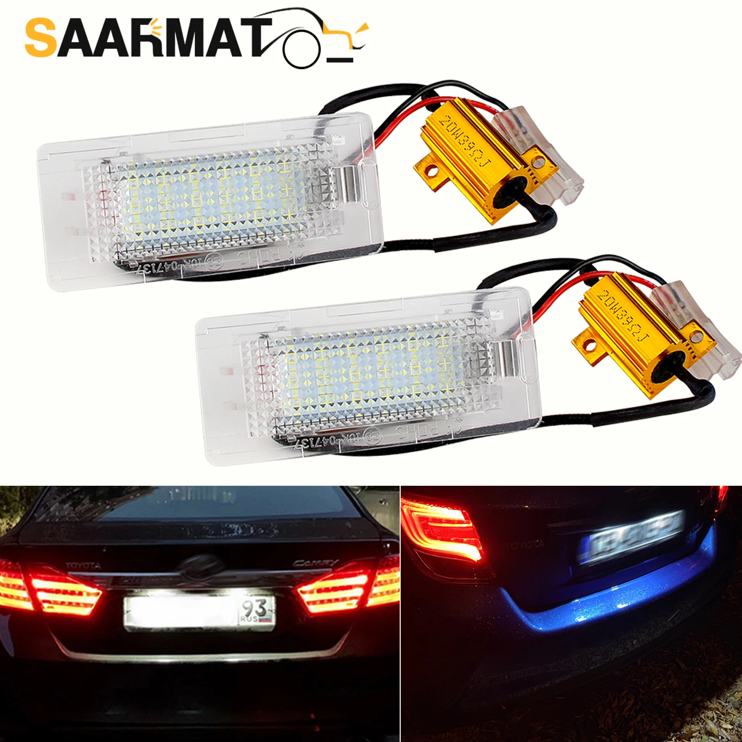 

2Pcs Canbus 16D943021 LED License plate lights White Lamps For Volkswagen VW Bora 2016-2019 Jetta 2012-2019 16D 943 021 No Error