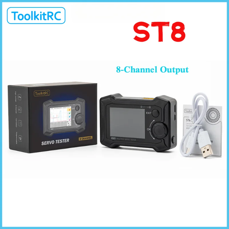 

ToolkitRC ST8 8-Channel Servo Tester PWM, PPM, SBUS 4 Independent Interface Signal Test For RC Servo
