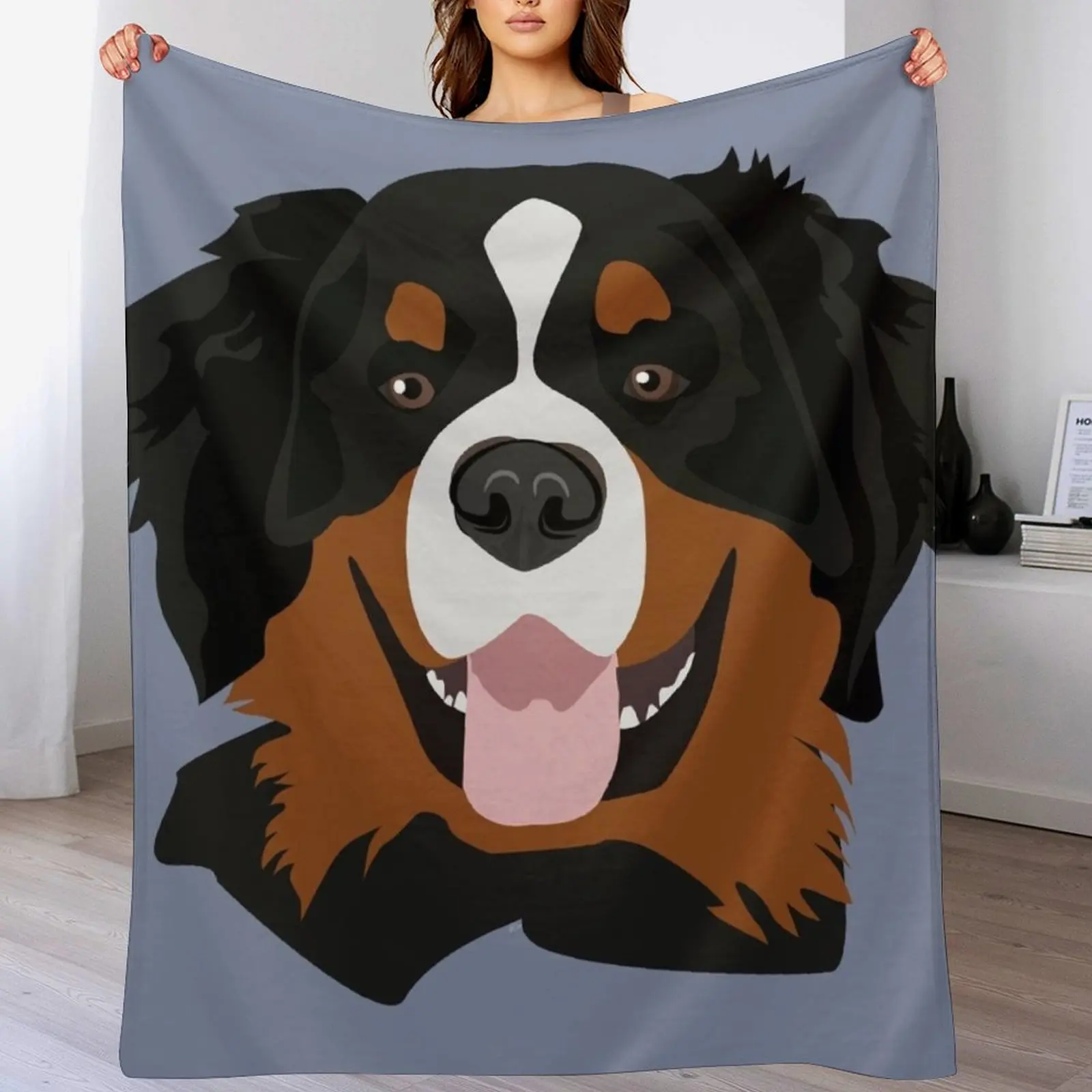 

Bernese Mountain Dog - The Theo Throw Blanket Loose Winter beds Blankets