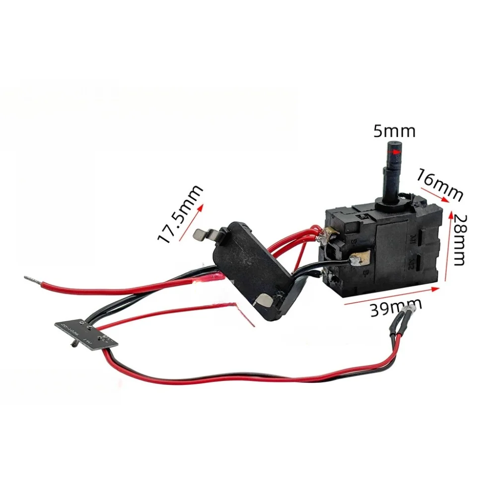 Black Plastic 16.8V Ratchet Wrench Switch with LED Light for Accurate Control in Challenging Lighting Conditions