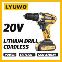 LYUWO Electric Tool 20V Cordless Lithium Electric Drill 40N. m Household 10mm Lightweight Electric Drill Strong Endurance