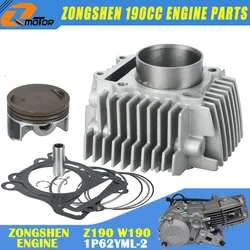 Motorcycle Engine Cylinder Piston Gasket Kit For 62mm Bore ZongShen ZS 190cc Z190 W190 1P62YML-2 Engine Dirt Pit Bike Atv Quad