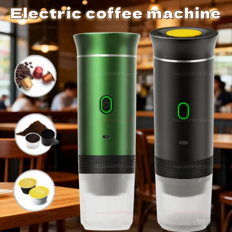 3-in-1 kabellose tragbare elektrische Kaffeemaschine 20 Bar Espressomaschine USB wiederaufladbarer kompakter Kaffeebrüher für Zuhause und Reisen