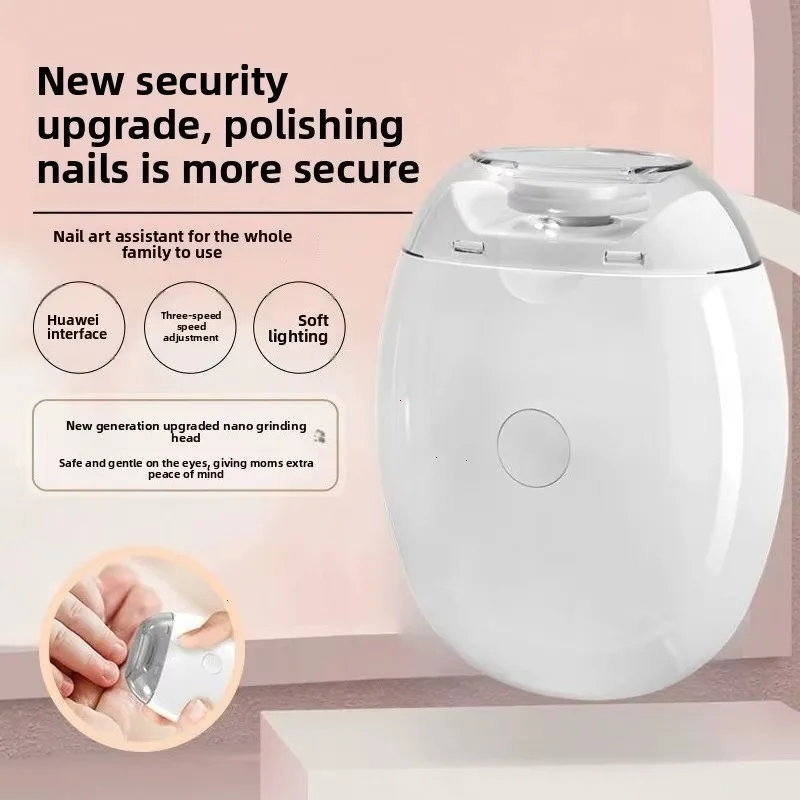 Coupe-ongles électrique 2 en 1 avec lumière LED, lime à ongles automatique, outil de manucure miniature pour bébé, soin des ongles 1