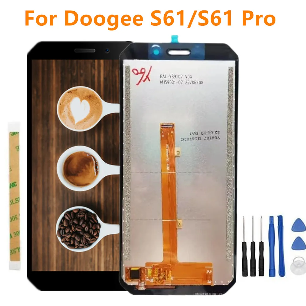 

New Original For Doogee S61 6.0inch Cell Phone LCD Display Touch Screen Digitizer Assembly Glass Panel Repair For Doogee S61 PRO