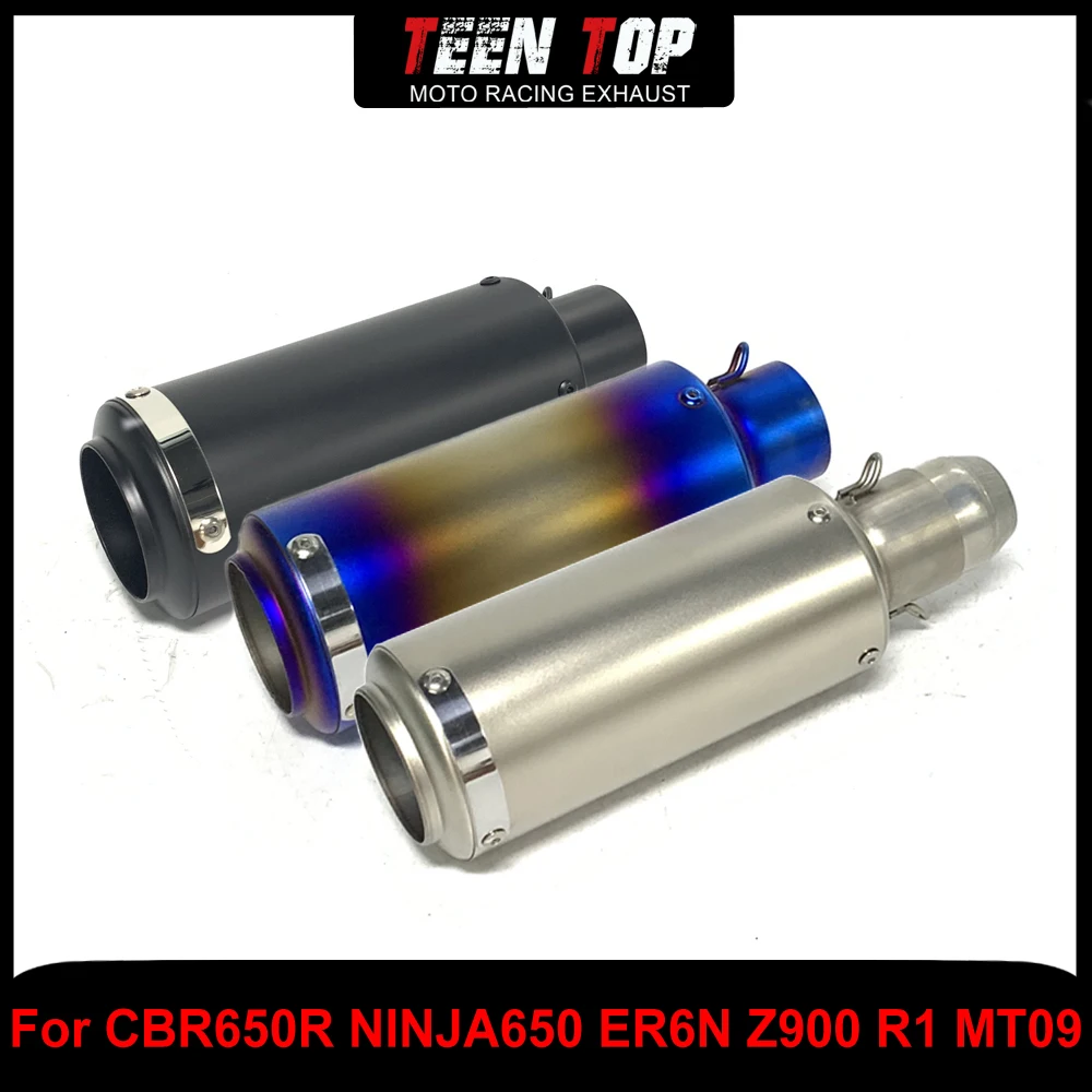 

51mm For CBR650R NINJA650 ER6N Z900 R1 MT09 Universal Exhaust Muffler Motorcycle Exhaust Connect Tube Stainless No DB Killer