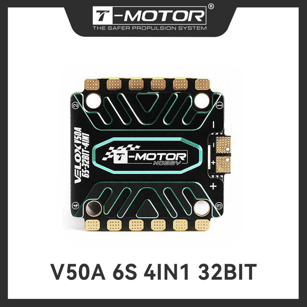 

T-MOTOR V50A 6S 4IN1 32BIT ESC Electronic Speed COntroller For FPV RC Racing Drone Motor