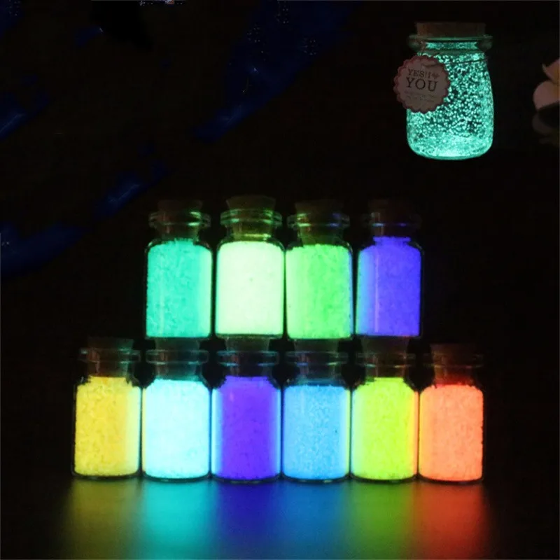 

20g Glow Pigment Bright Gravel Noctilucent Sand Glowing in the Dark Sand Powder Party DIY Fluorescent Super luminous Sand