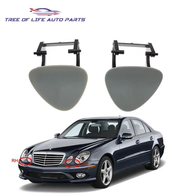 Unpainted Front Bumper Headlight Washer Spray Nozzle Jet Cover Cap For Mercedes W211 E200 E280 E350 E550 E63 2006 2007 2008 2009