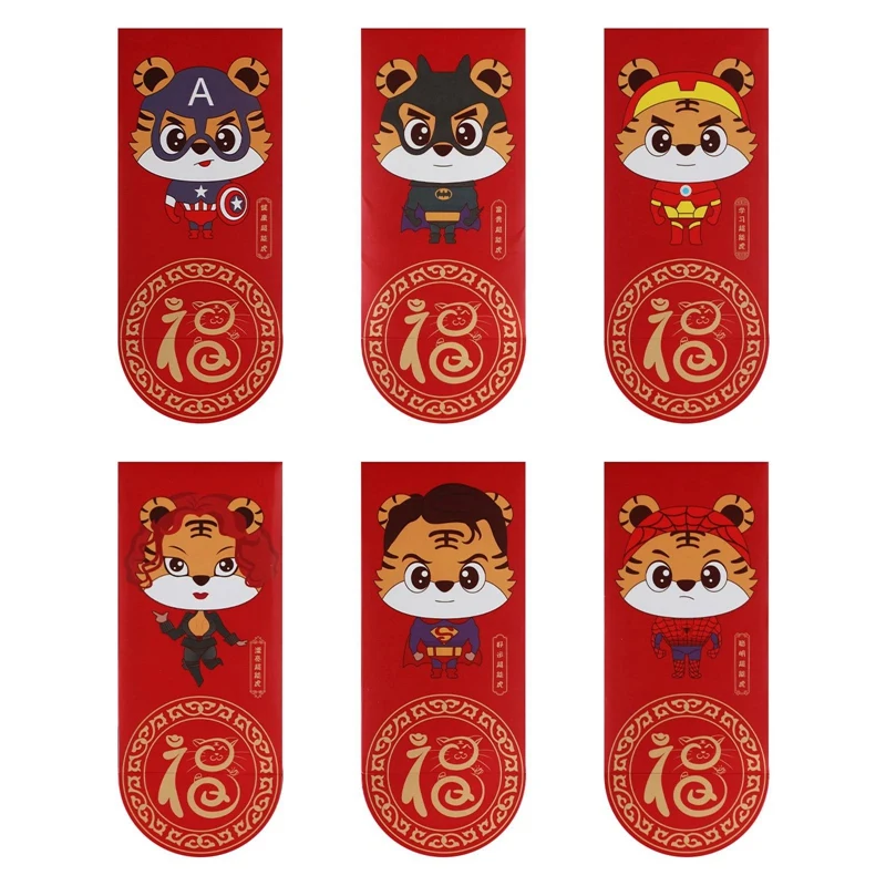 

36 Pcs Chinese Red Envelopes Year Of The Tiger Lucky Money Packets Hong Bao For 2022 Spring Festival Birthday Supplies