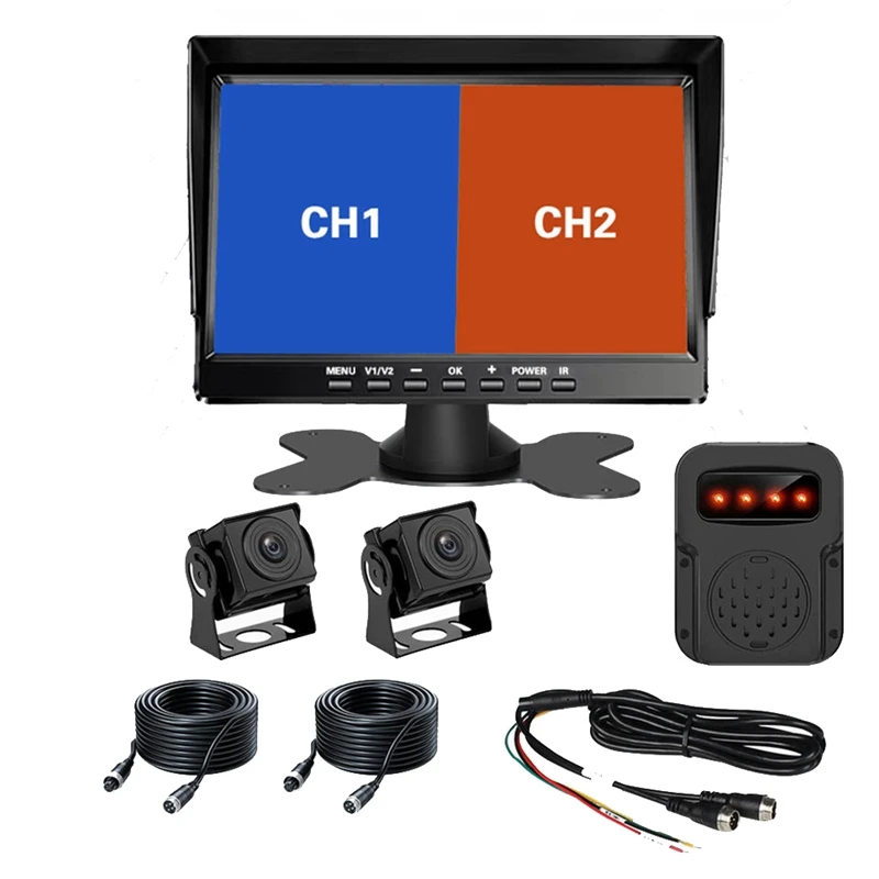 

PZ612-2AHD-BSD 120 Degree Car AHD 1080P 2 Megapixels 7 Inch Front And Rear 2 Way Rearview Mirror Monitor Parts