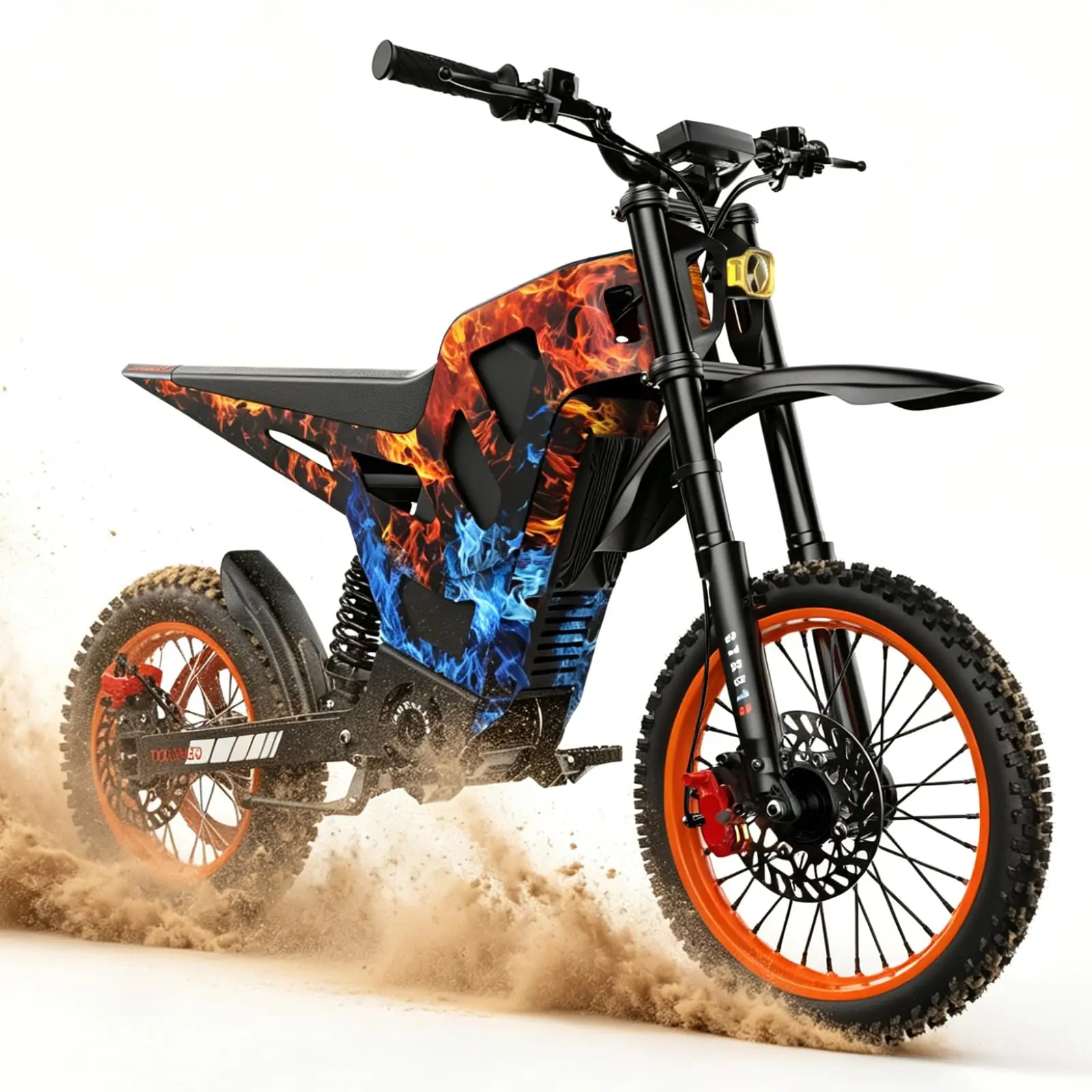 Electric Dirt Bike for Teens Adults Age 13+, 3000W Peak Ebike, 36 Mph Speed, Equipped with 48V 20.8AH Battery,14"/12" Off-Road T