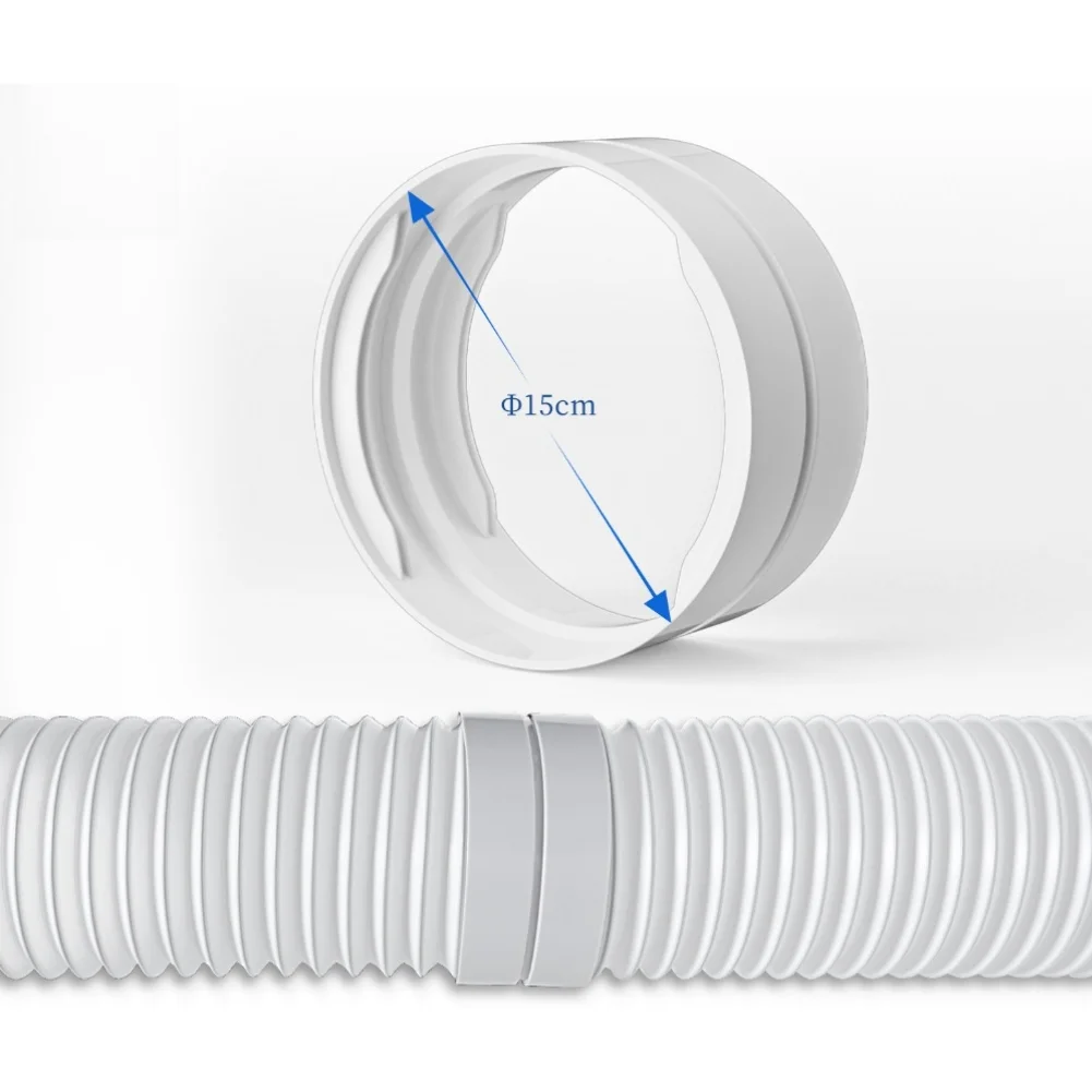 Portable Air Conditioner Exhaust Hose Connector 15cm 5.9 Inch Extension Pipe Adapter For LG Cooling Vent Duct Replacement Part