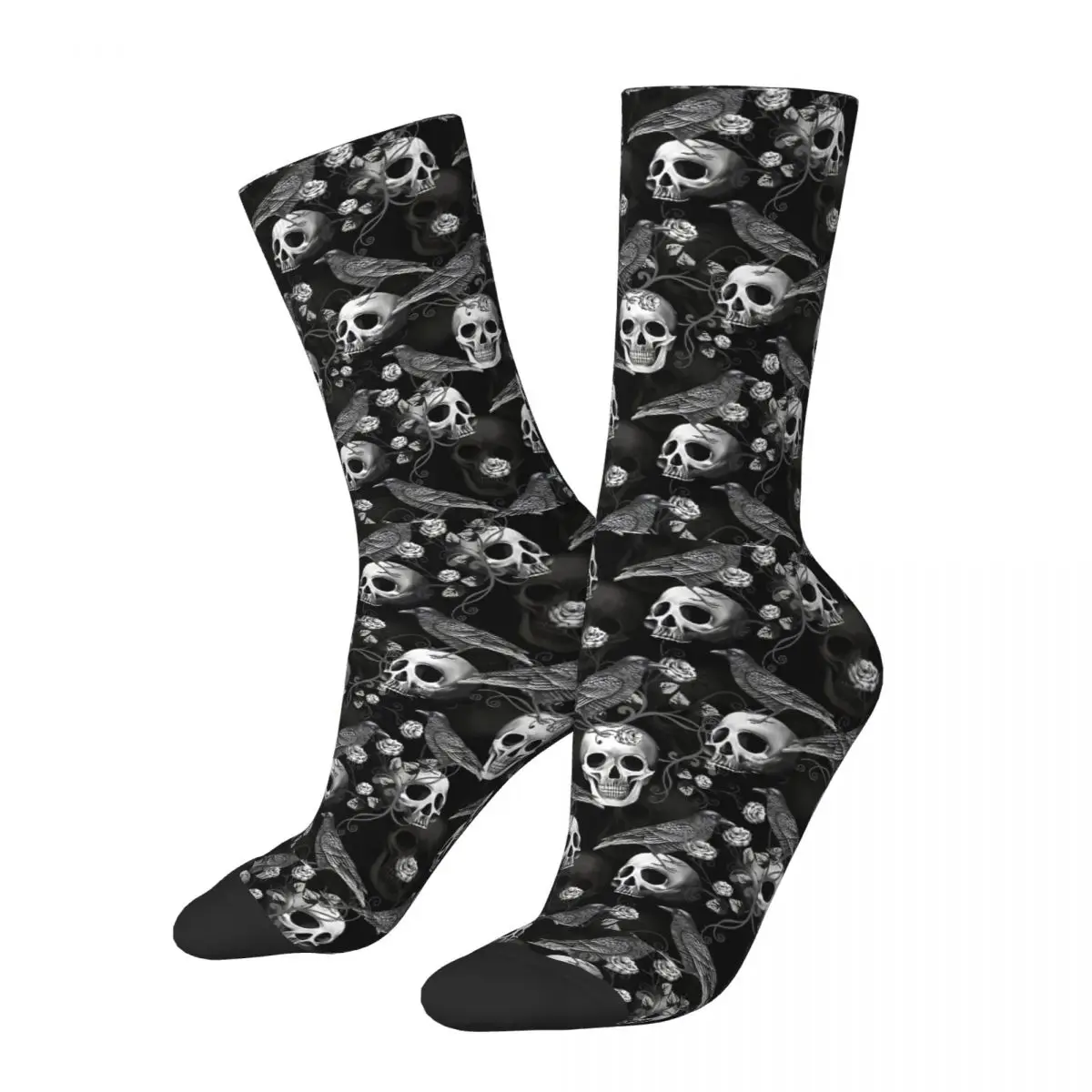 Gothic Crow Kawaii Socks Shopping Cartoon Pattern Socks