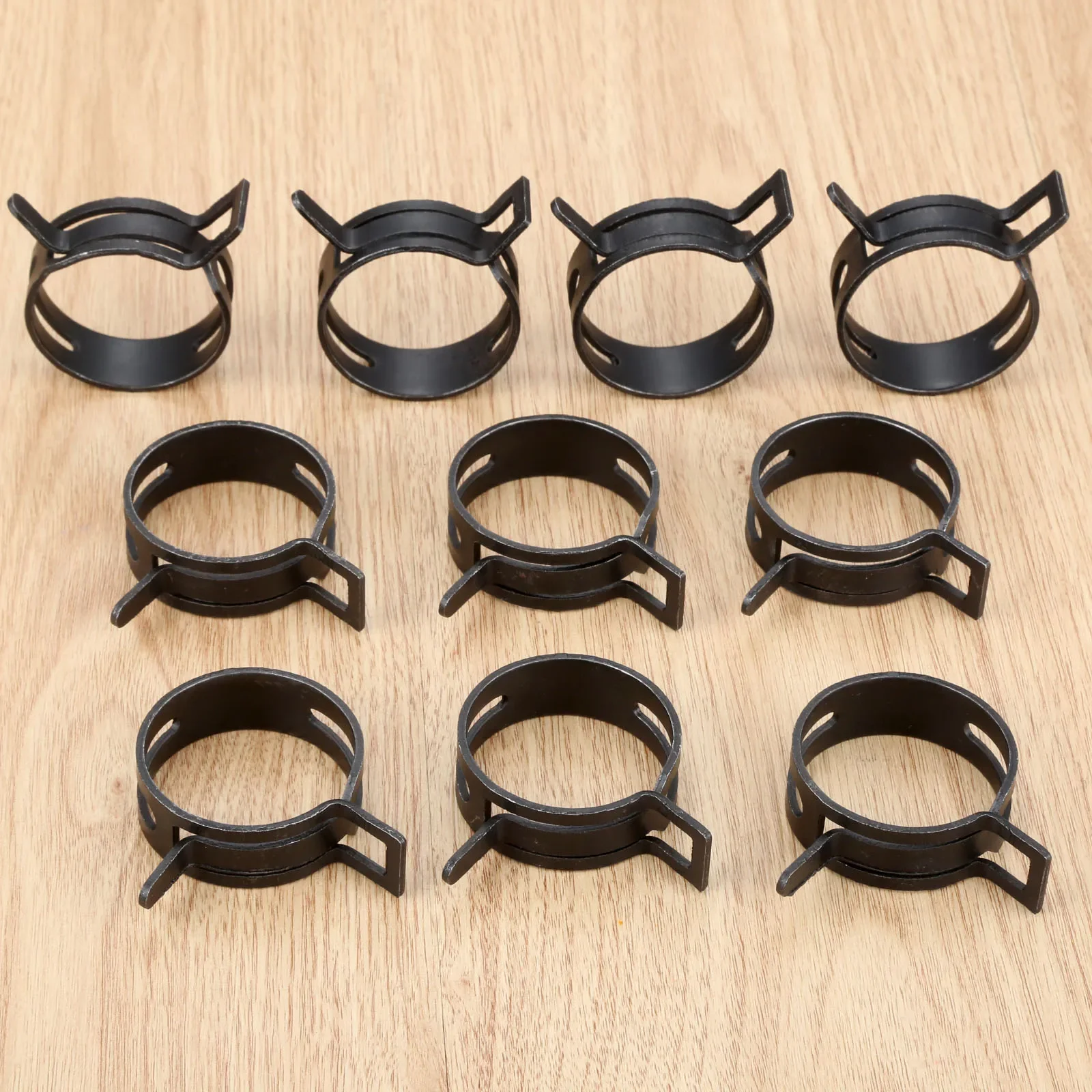 10Pcs Diameter 40mm Metal Car Pipe Clips Action Fuel Hose Tube Line Warm Clamps Auto Fastener Clips for Audi Bmw Ford Honda Kia