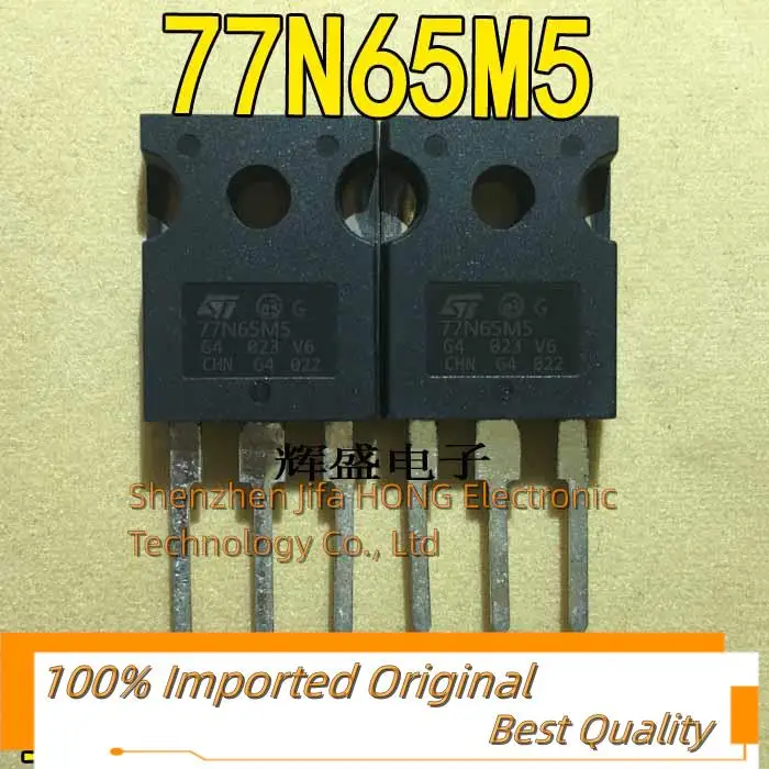 

10PCS/Lot 77N65M5 STW77N65M5 650V 69A TO-247 MOSFET Imported Original Best Quality