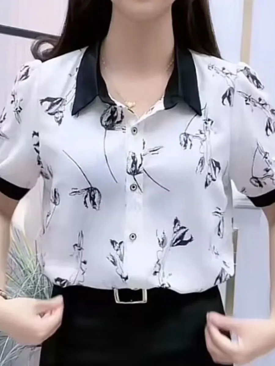 camisa-casual-de-verao-estilo-empresarial-com-estampa-solta-e-fina-design-moderno-que-disfarca-a-barriga-bolso-e-lenco-deco