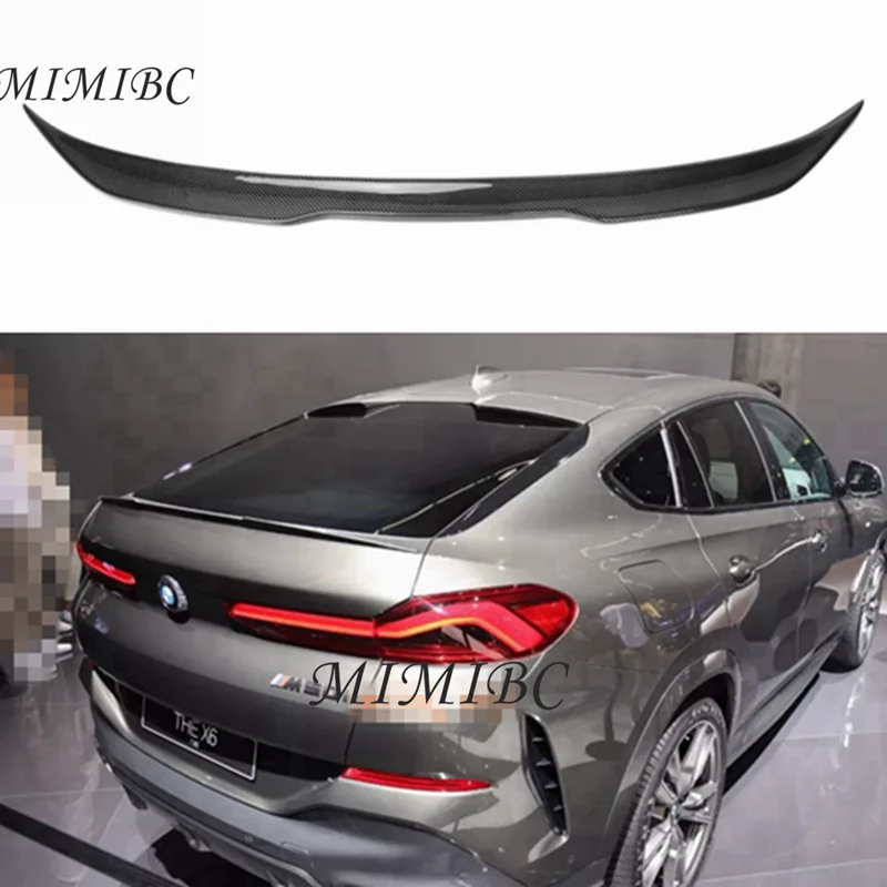 FOR BMW X6 G06&X6M F96 PRO Style Carbon fiber Rear Spoiler Trunk wing 2020-2023 FRP Forged Glossy black