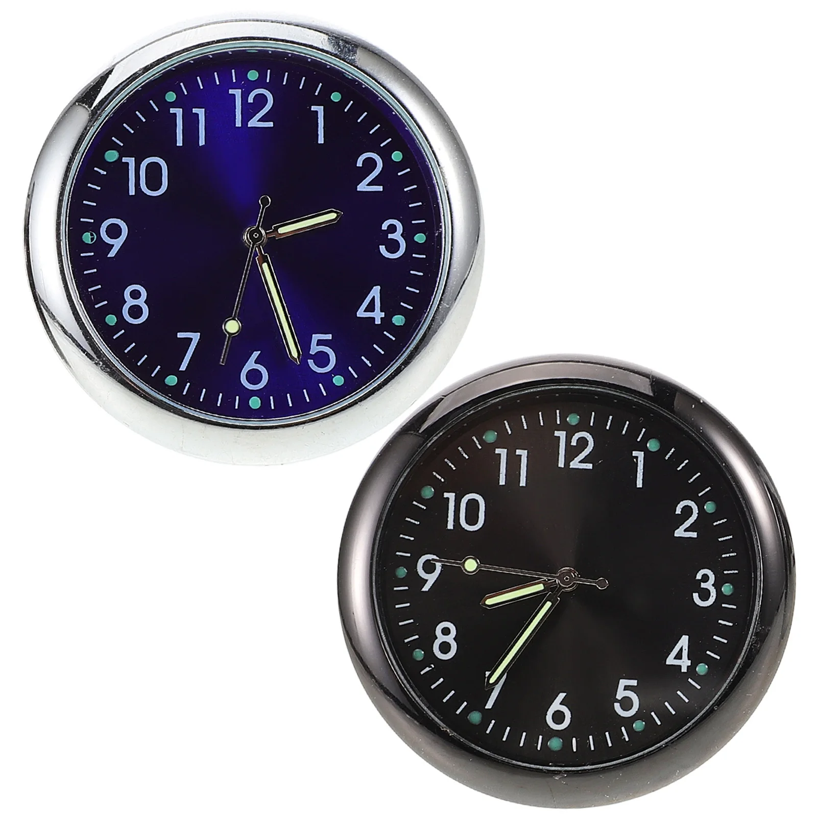 

2Pcs Night Light Clock Mini Car Vent Clock Clear Dial for Car Air Vent Dashboard Clip Mount Decoration Interior