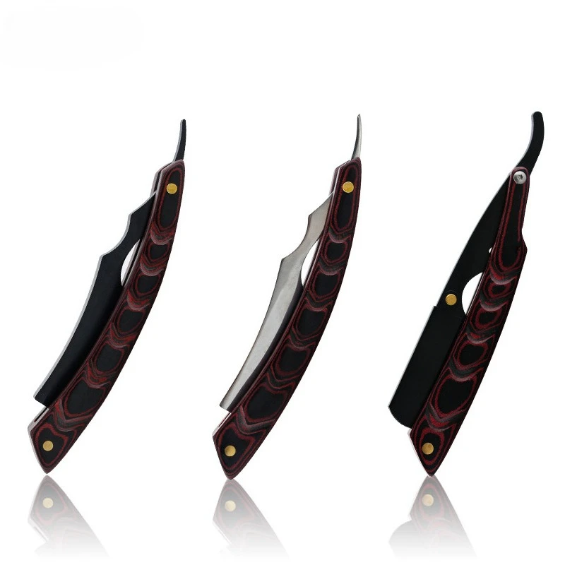 Men's Premium Stainless Steel Straight Razor Professional Perfect Shave Barber Manual Shaving Razors Salon Hairdresser Tools