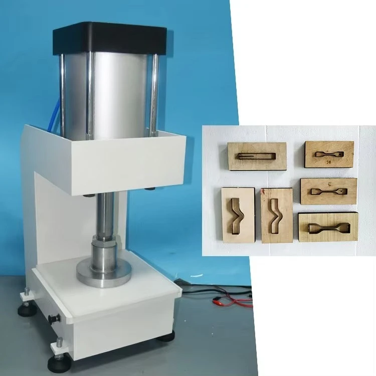 1T Pneumatic Sample Cutter Dumbbell Specimen Preparation Rubber Plastic Leather Material Testing