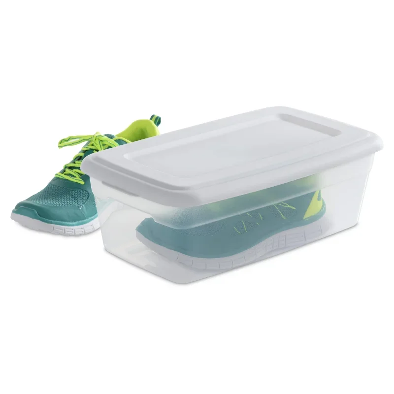 

6 Qt. Storage Box Plastic, White, Set of 36 storage containers