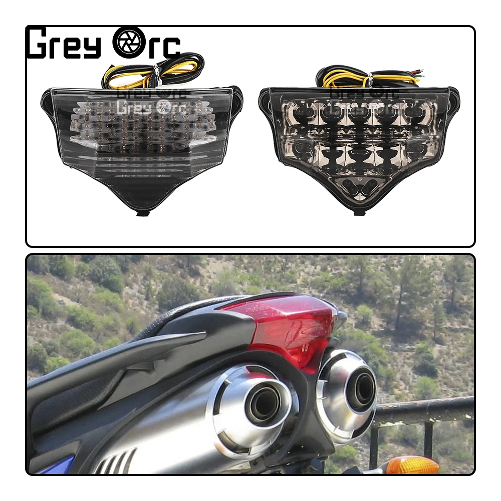 Motorcycle Accessories For YAMAHA FZ6 FAZER 600 FZ600 FZ6-S2 LED Rear Tail Brake Light Turn Signal Integrated Lamp Blinker