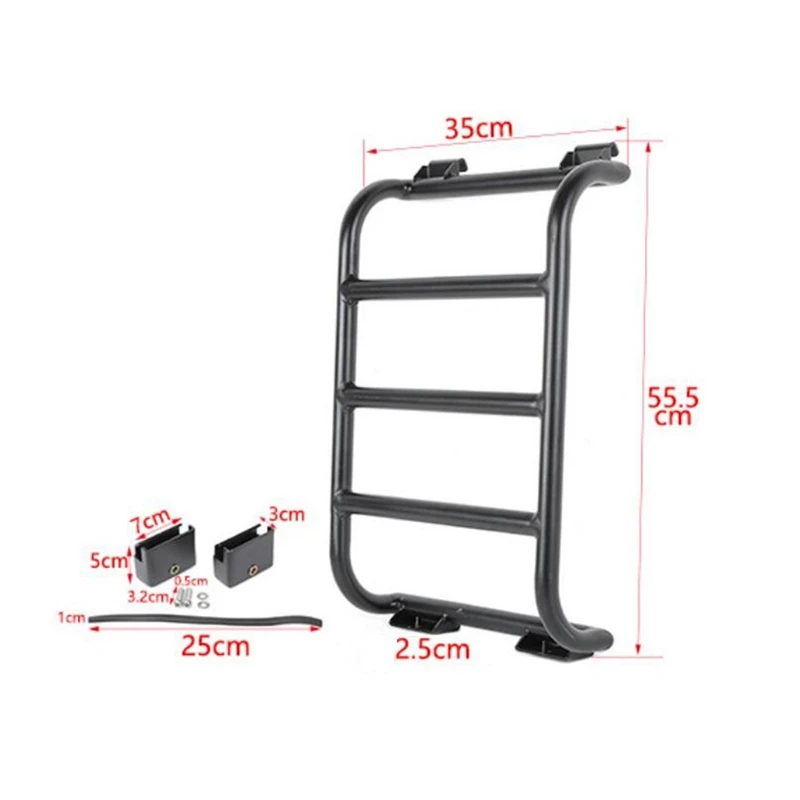 Car Rear Window Extension Climbing Ladder Protective Frame Accessories For Jeep Wrangler JL Gladiator JT 2018-2021