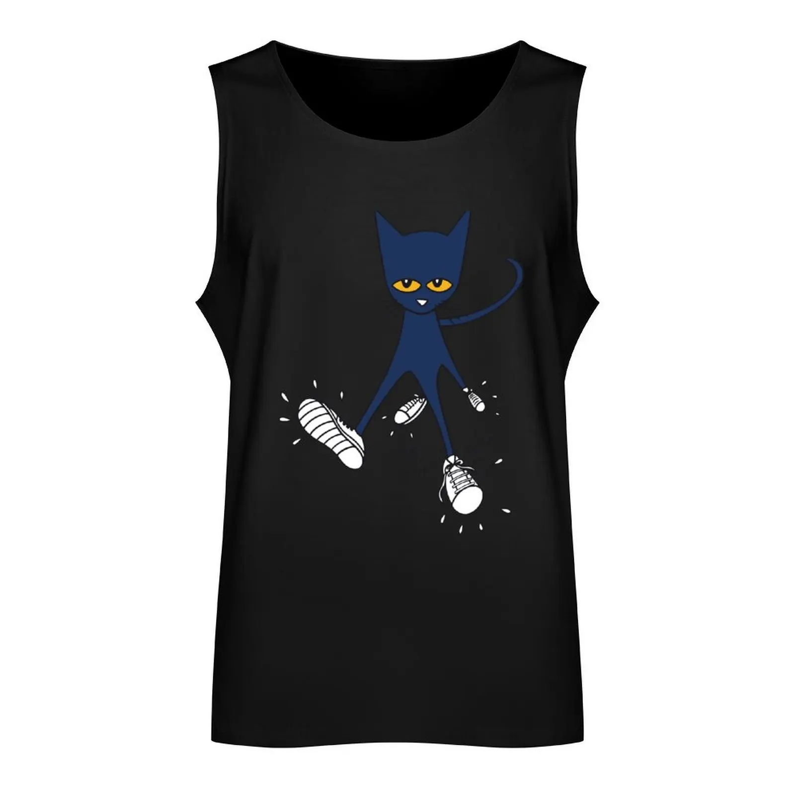 Pete the cat Tank Top t-shirt for men Men's gym articles T-shirt male cool things