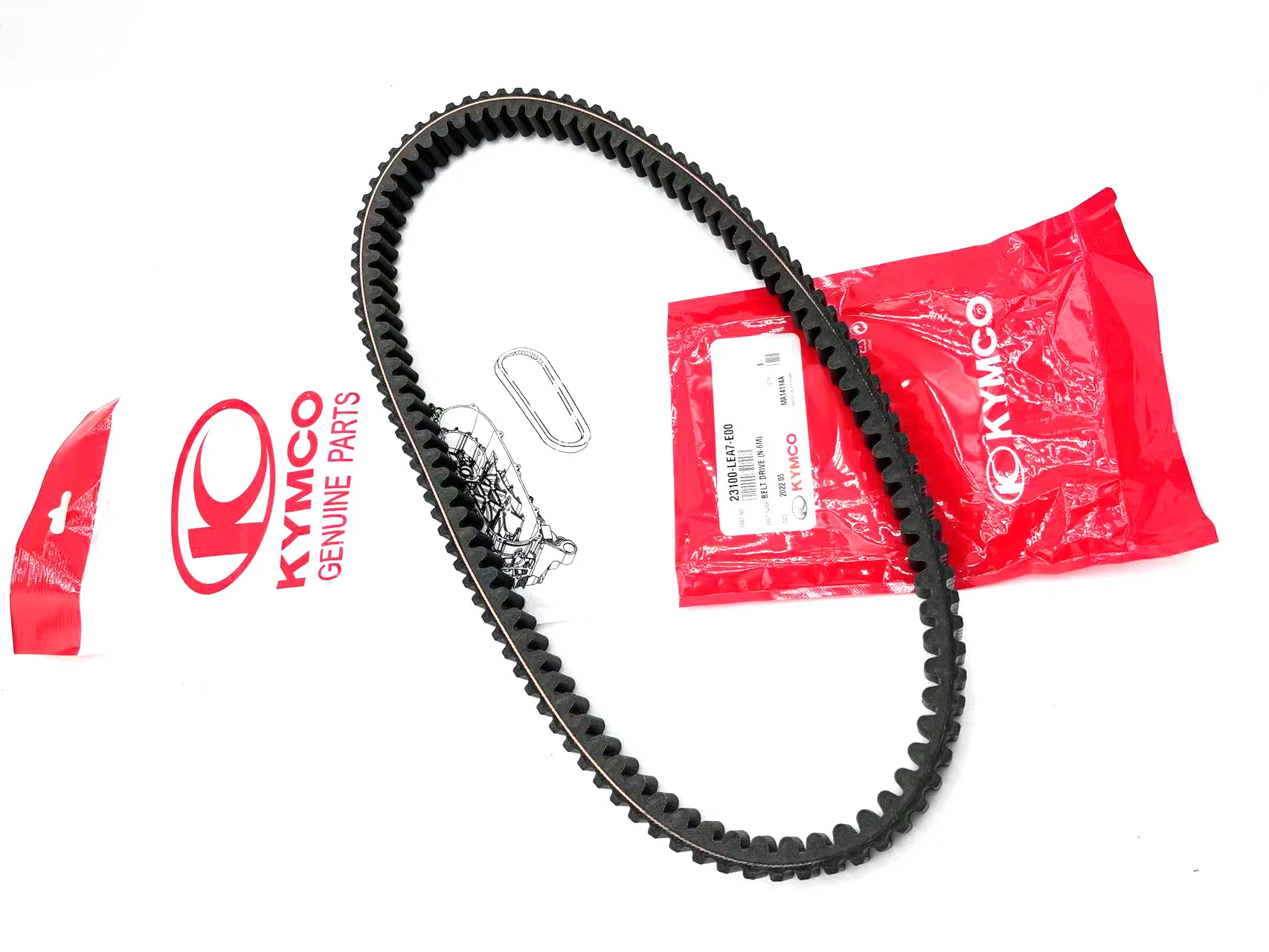 Original KYMCO Downtown 350 300 300i Rubber Drive Belt 23100-LEA7-E00