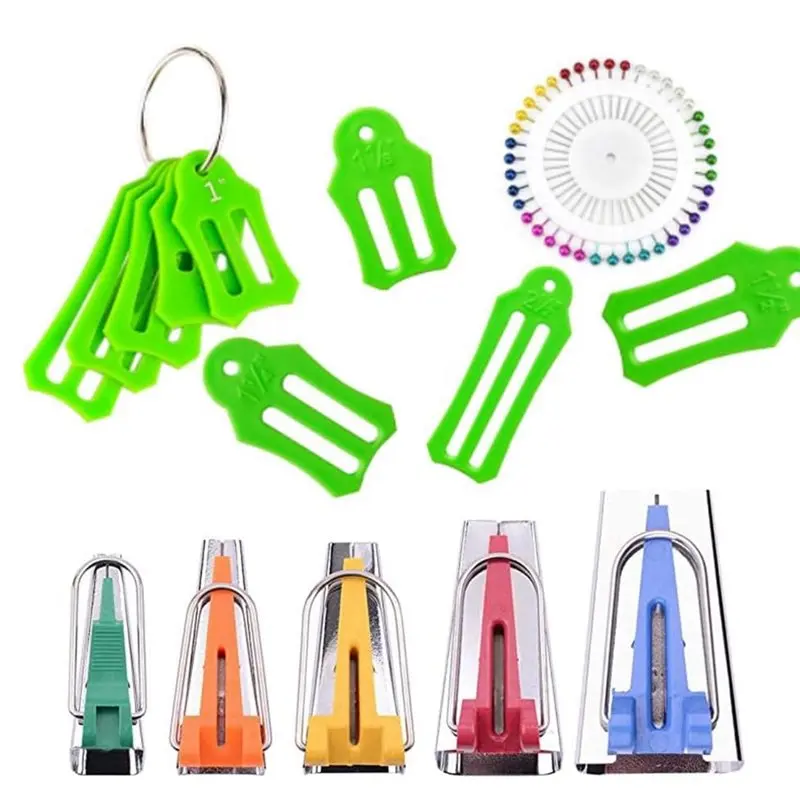 

【НА РОЖДЕНИЕНИЕВОЛОСТИ】Набор для изготовления косой бейки из ткани (40 разноцветных булавок для квилтинга) в комплекте, для шитья и квилтинга