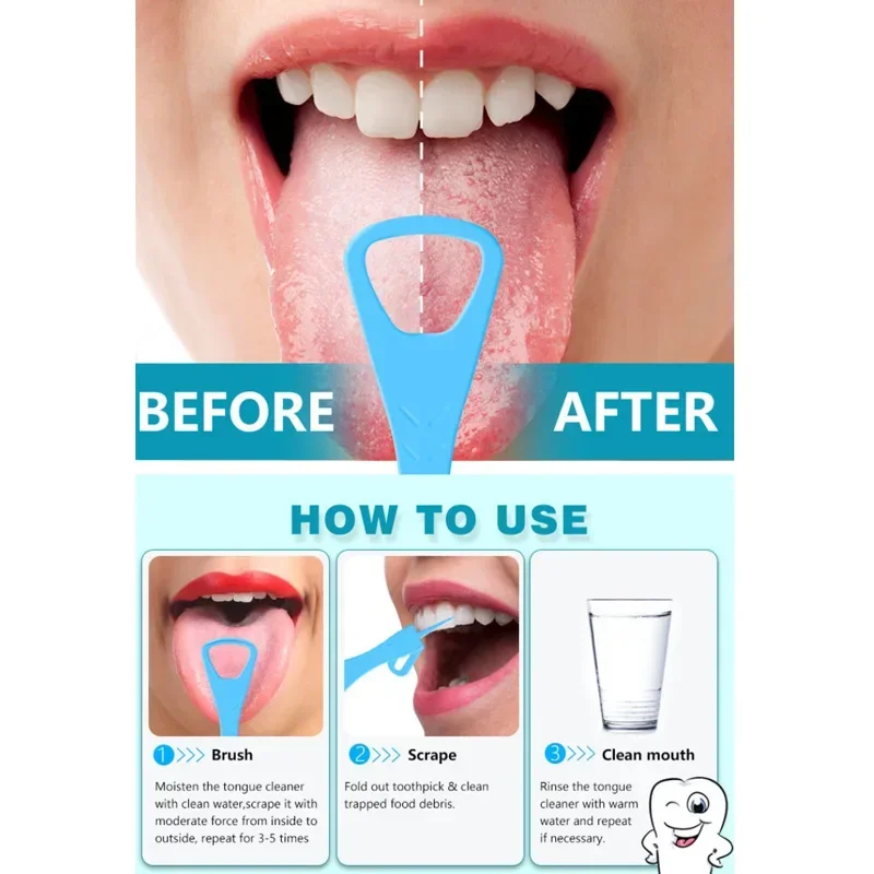 30Pcs Disposable Plastic Tongue Scraper for Adults Travel Friendly Oral Hygiene Tool for Fresh Breath Mouth Cleaning Tools