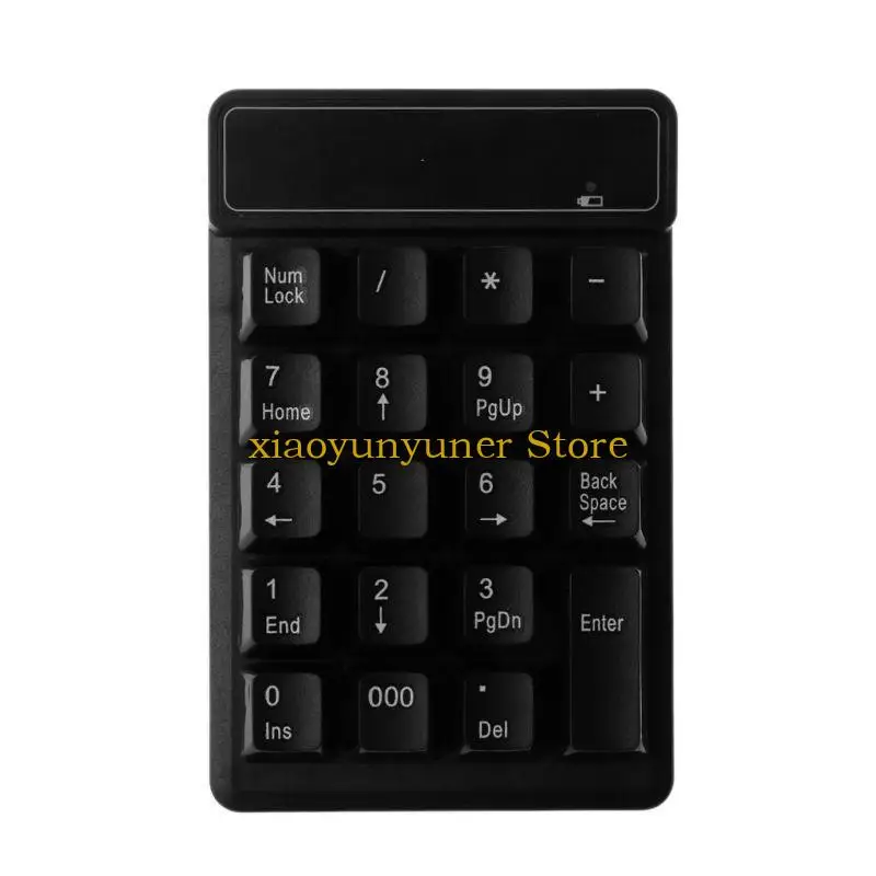 P9JB 19-Key Keypad Numerik 2.4GHz Nirkabel Numpad USB Receiver Mini Keyboard 5 Juta Waktu Kehidupan untuk Komputer PC Laptop