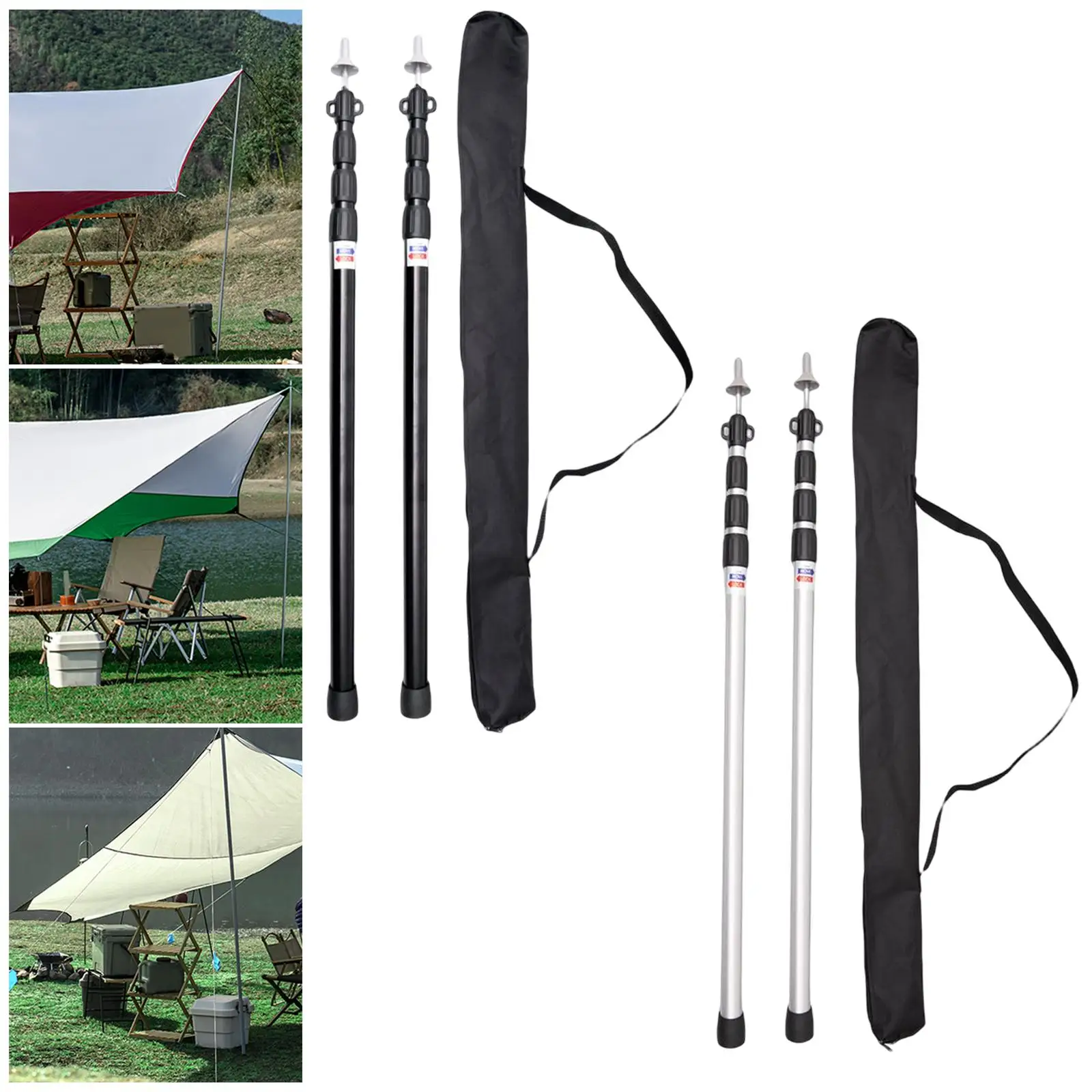 

Tarp Telescoping Tarp Poles Replacement Silicone Strong Aluminum Pole Set Pole