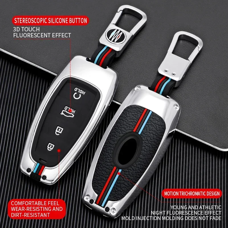 Zinc Alloy +Silicone Full Cover Car Key Case for Hyundai Sonata Sel Ev 6 Ev 8 IONIQ 5 Nexo DN8 Fe Tucson Sonata Staria NX4 Ioniq